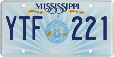 MS license plate YTF221