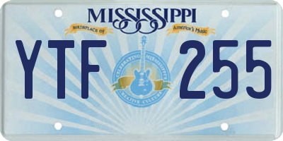 MS license plate YTF255