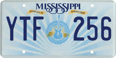 MS license plate YTF256