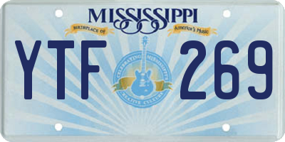 MS license plate YTF269