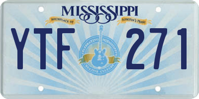 MS license plate YTF271