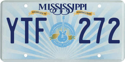MS license plate YTF272