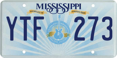 MS license plate YTF273