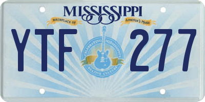 MS license plate YTF277