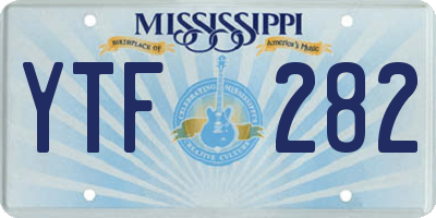MS license plate YTF282