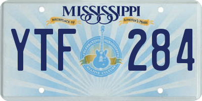 MS license plate YTF284