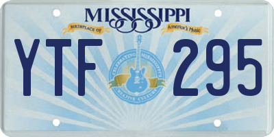MS license plate YTF295