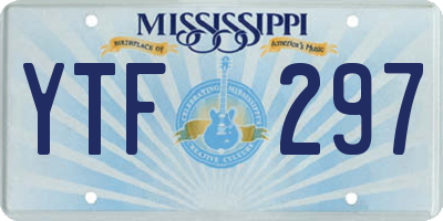 MS license plate YTF297