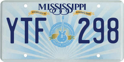 MS license plate YTF298