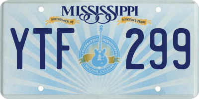 MS license plate YTF299