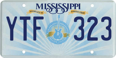 MS license plate YTF323