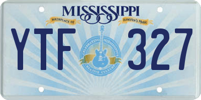 MS license plate YTF327