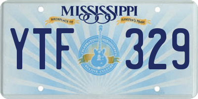 MS license plate YTF329