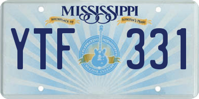 MS license plate YTF331