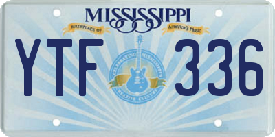 MS license plate YTF336