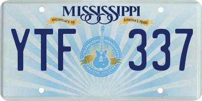 MS license plate YTF337