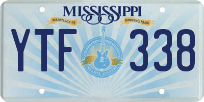 MS license plate YTF338