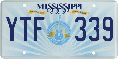 MS license plate YTF339