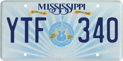 MS license plate YTF340