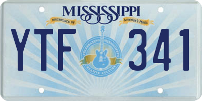 MS license plate YTF341