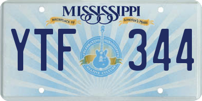 MS license plate YTF344