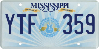 MS license plate YTF359