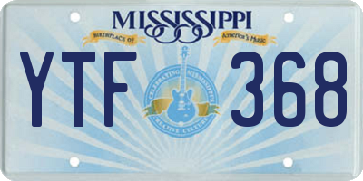 MS license plate YTF368