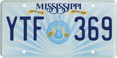 MS license plate YTF369