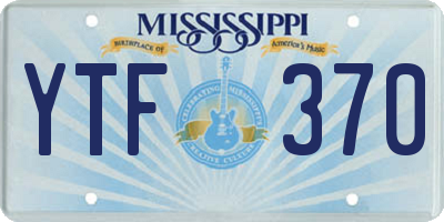 MS license plate YTF370