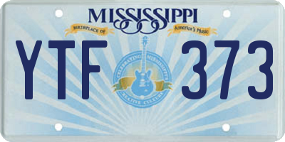 MS license plate YTF373