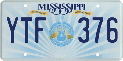 MS license plate YTF376