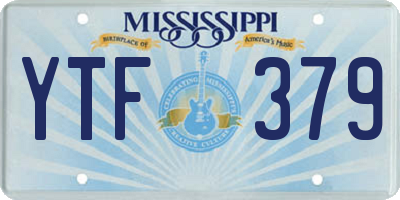 MS license plate YTF379
