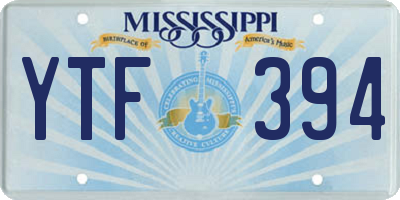 MS license plate YTF394
