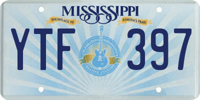 MS license plate YTF397