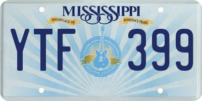 MS license plate YTF399