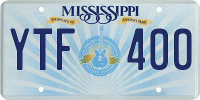 MS license plate YTF400