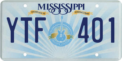 MS license plate YTF401