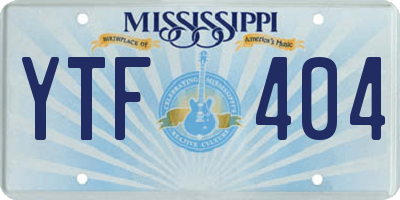 MS license plate YTF404