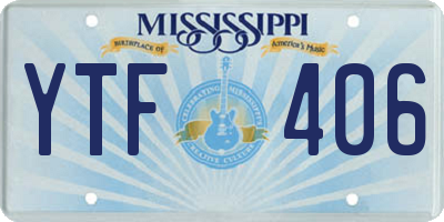 MS license plate YTF406
