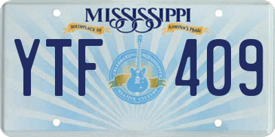 MS license plate YTF409
