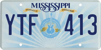 MS license plate YTF413