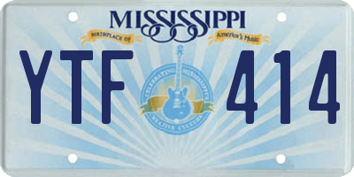 MS license plate YTF414