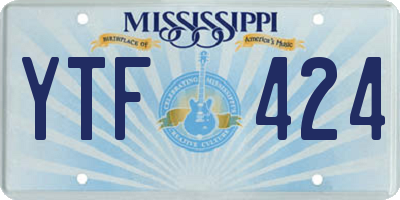 MS license plate YTF424