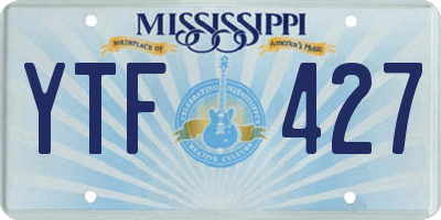 MS license plate YTF427