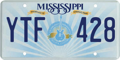 MS license plate YTF428