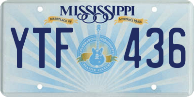 MS license plate YTF436