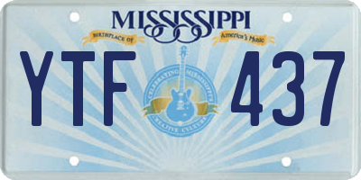 MS license plate YTF437
