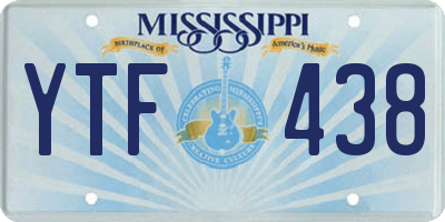 MS license plate YTF438