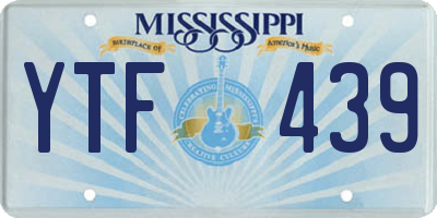 MS license plate YTF439