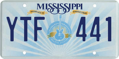 MS license plate YTF441